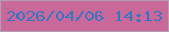 文字の大きさ：3、枠の色：b49eb4、背景の色：c96999、文字の色：3775c4 無料ブログパーツのブログ時計