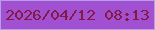 文字の大きさ：4、枠の色：b49fe8、背景の色：a250d2、文字の色：831a43 無料ブログパーツのブログ時計