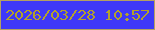 文字の大きさ：4、枠の色：b4a062、背景の色：3f38f8、文字の色：b3a12a 無料ブログパーツのブログ時計