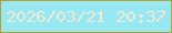 文字の大きさ：2、枠の色：b4a12f、背景の色：98e8f3、文字の色：f0ebd5 無料ブログパーツのブログ時計