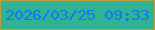 文字の大きさ：3、枠の色：b4a13e、背景の色：32b195、文字の色：0e79f2 無料ブログパーツのブログ時計