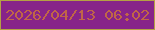 文字の大きさ：3、枠の色：b4a144、背景の色：872489、文字の色：c06647 無料ブログパーツのブログ時計