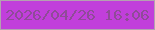 文字の大きさ：1、枠の色：b4a1b0、背景の色：c13fdb、文字の色：8f4b98 無料ブログパーツのブログ時計