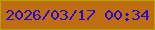 文字の大きさ：1、枠の色：b4a301、背景の色：be6d12、文字の色：2907cd 無料ブログパーツのブログ時計