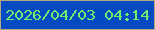 文字の大きさ：2、枠の色：b4a97e、背景の色：054ac3、文字の色：70ef6c 無料ブログパーツのブログ時計