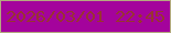 文字の大きさ：5、枠の色：b4a97f、背景の色：a4039c、文字の色：983431 無料ブログパーツのブログ時計