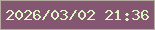 文字の大きさ：1、枠の色：b4a99e、背景の色：845671、文字の色：ddf7c4 無料ブログパーツのブログ時計