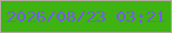 文字の大きさ：4、枠の色：b4a9a0、背景の色：3eb311、文字の色：7659f2 無料ブログパーツのブログ時計