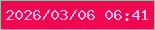 文字の大きさ：3、枠の色：b4aaa7、背景の色：f10650、文字の色：e5bcf1 無料ブログパーツのブログ時計