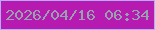 文字の大きさ：5、枠の色：b4acfa、背景の色：b61ab0、文字の色：97a2b0 無料ブログパーツのブログ時計