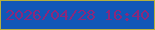 文字の大きさ：2、枠の色：b4b03d、背景の色：1157b7、文字の色：8b287a 無料ブログパーツのブログ時計