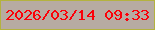文字の大きさ：2、枠の色：b4b23f、背景の色：b7aba2、文字の色：fb0009 無料ブログパーツのブログ時計