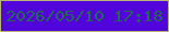 文字の大きさ：4、枠の色：b4b672、背景の色：5105db、文字の色：246652 無料ブログパーツのブログ時計