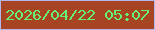 文字の大きさ：5、枠の色：b4b7ed、背景の色：a74423、文字の色：68f271 無料ブログパーツのブログ時計