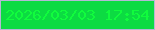 文字の大きさ：3、枠の色：b4b8d4、背景の色：0cdb42、文字の色：10fc3d 無料ブログパーツのブログ時計
