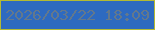 文字の大きさ：5、枠の色：b4ba34、背景の色：2e6ac0、文字の色：63788c 無料ブログパーツのブログ時計