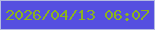 文字の大きさ：3、枠の色：b4bae2、背景の色：554fe0、文字の色：8bb31e 無料ブログパーツのブログ時計