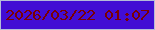 文字の大きさ：5、枠の色：b4bbd8、背景の色：420dd4、文字の色：7a0002 無料ブログパーツのブログ時計