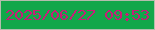 文字の大きさ：5、枠の色：b4bdad、背景の色：12a74a、文字の色：c71d78 無料ブログパーツのブログ時計