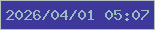 文字の大きさ：4、枠の色：b4c0bb、背景の色：3e389a、文字の色：9bbbc0 無料ブログパーツのブログ時計