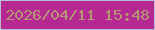 文字の大きさ：1、枠の色：b4c0d0、背景の色：b62993、文字の色：b49673 無料ブログパーツのブログ時計