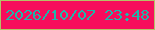 文字の大きさ：1、枠の色：b4c167、背景の色：f70d5c、文字の色：1db8ab 無料ブログパーツのブログ時計