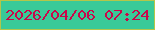 文字の大きさ：4、枠の色：b4c649、背景の色：39ca98、文字の色：ca064a 無料ブログパーツのブログ時計