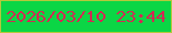 文字の大きさ：5、枠の色：b4c83b、背景の色：0bd645、文字の色：d22a54 無料ブログパーツのブログ時計