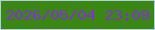 文字の大きさ：5、枠の色：b4caf1、背景の色：398910、文字の色：8a29e3 無料ブログパーツのブログ時計