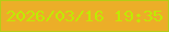 文字の大きさ：3、枠の色：b4cd16、背景の色：ecae28、文字の色：c0ea03 無料ブログパーツのブログ時計