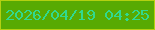 文字の大きさ：4、枠の色：b4d011、背景の色：58aa02、文字の色：31d98f 無料ブログパーツのブログ時計