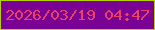 文字の大きさ：2、枠の色：b4d102、背景の色：790193、文字の色：ed4165 無料ブログパーツのブログ時計