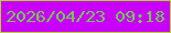 文字の大きさ：4、枠の色：b4d32c、背景の色：c900f9、文字の色：6ecc4f 無料ブログパーツのブログ時計