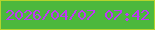文字の大きさ：2、枠の色：b4d42d、背景の色：4cb83d、文字の色：be38f5 無料ブログパーツのブログ時計