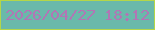 文字の大きさ：2、枠の色：b4d648、背景の色：6ab9aa、文字の色：b176b5 無料ブログパーツのブログ時計