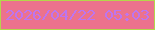 文字の大きさ：4、枠の色：b4d64b、背景の色：ec728d、文字の色：bd75f0 無料ブログパーツのブログ時計