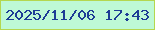 文字の大きさ：5、枠の色：b4d74f、背景の色：bef9d6、文字の色：1d3c95 無料ブログパーツのブログ時計