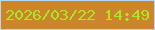 文字の大きさ：1、枠の色：b4d8f6、背景の色：cb862c、文字の色：a9e823 無料ブログパーツのブログ時計