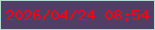 文字の大きさ：5、枠の色：b4dacd、背景の色：513e67、文字の色：f50513 無料ブログパーツのブログ時計