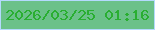 文字の大きさ：1、枠の色：b4dafd、背景の色：6bc189、文字の色：29ae31 無料ブログパーツのブログ時計