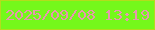文字の大きさ：3、枠の色：b4dc1d、背景の色：75f81b、文字の色：e797af 無料ブログパーツのブログ時計