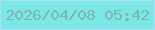 文字の大きさ：1、枠の色：b4ddf9、背景の色：7ce8e5、文字の色：79b4b3 無料ブログパーツのブログ時計