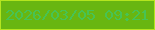 文字の大きさ：4、枠の色：b4e51f、背景の色：68b611、文字の色：47c354 無料ブログパーツのブログ時計