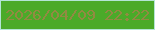 文字の大きさ：5、枠の色：b4e5d6、背景の色：4baa29、文字の色：928a42 無料ブログパーツのブログ時計