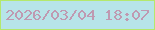 文字の大きさ：2、枠の色：b4e86d、背景の色：b7e4e9、文字の色：bf99b1 無料ブログパーツのブログ時計