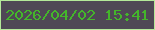 文字の大きさ：1、枠の色：b4e999、背景の色：4f4855、文字の色：44b52b 無料ブログパーツのブログ時計