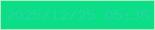 文字の大きさ：1、枠の色：b4eac4、背景の色：0cdd87、文字の色：23d69f 無料ブログパーツのブログ時計