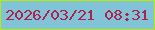 文字の大きさ：3、枠の色：b4ec07、背景の色：81c4d7、文字の色：ab234f 無料ブログパーツのブログ時計
