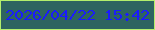 文字の大きさ：1、枠の色：b4ef6c、背景の色：2e6460、文字の色：1a1bfd 無料ブログパーツのブログ時計