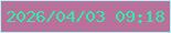 文字の大きさ：4、枠の色：b4f3f2、背景の色：b8719a、文字の色：30eca8 無料ブログパーツのブログ時計